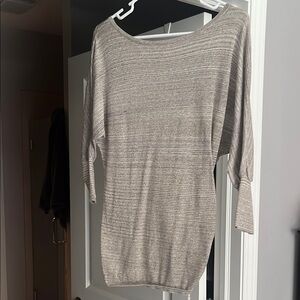 Women's gold and gray sweater